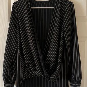 Elegant Black Striped Women's Top